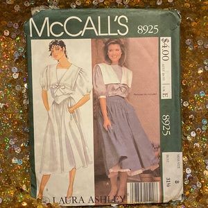 McCall’s vintage Laura Ashley Sailor Top & Skirt Pattern #8925